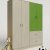 Детский шкаф-9      цвет зеленый