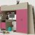 Детская кровать-чердак 11      цвет розовый