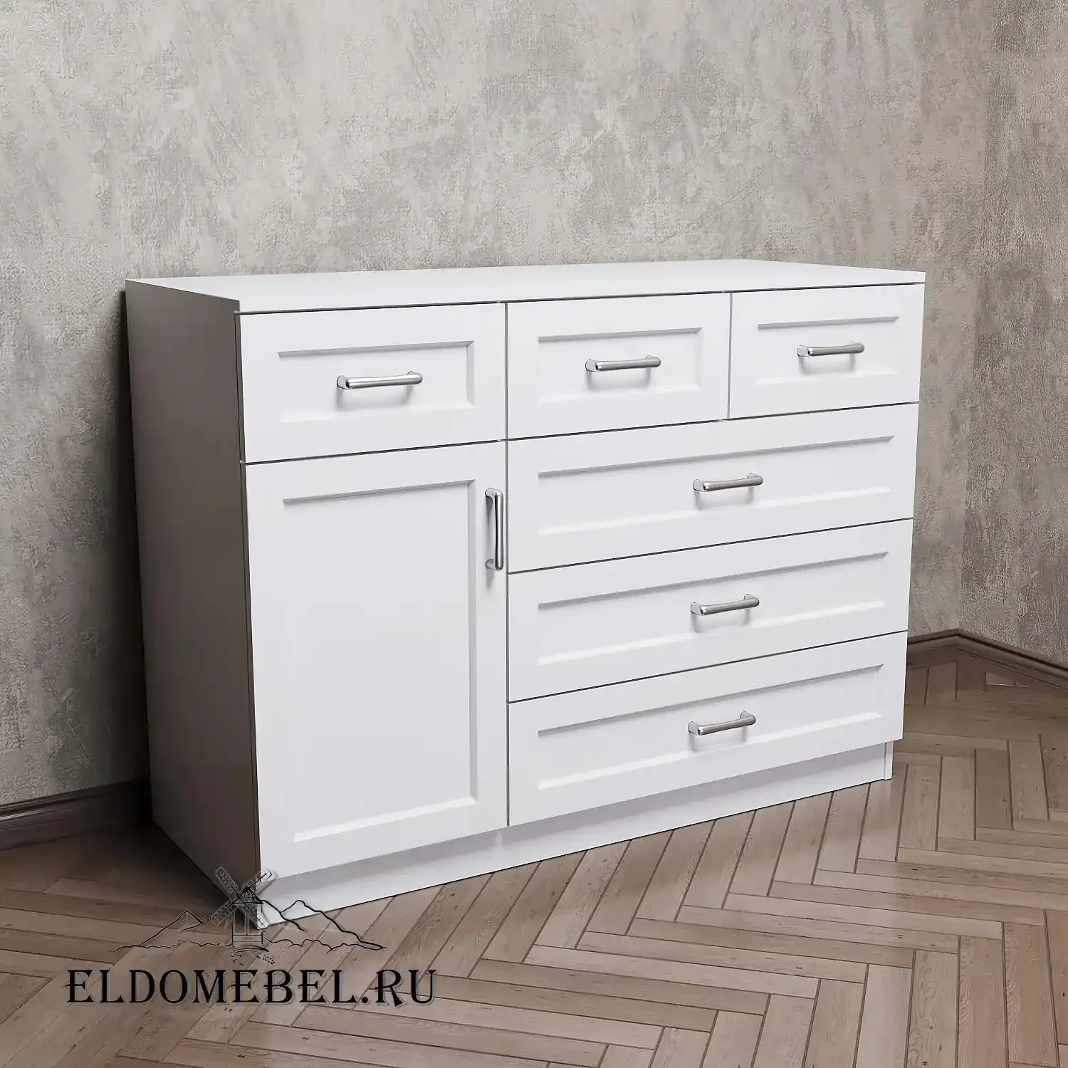 Комод 6      цвет Стандарт белый