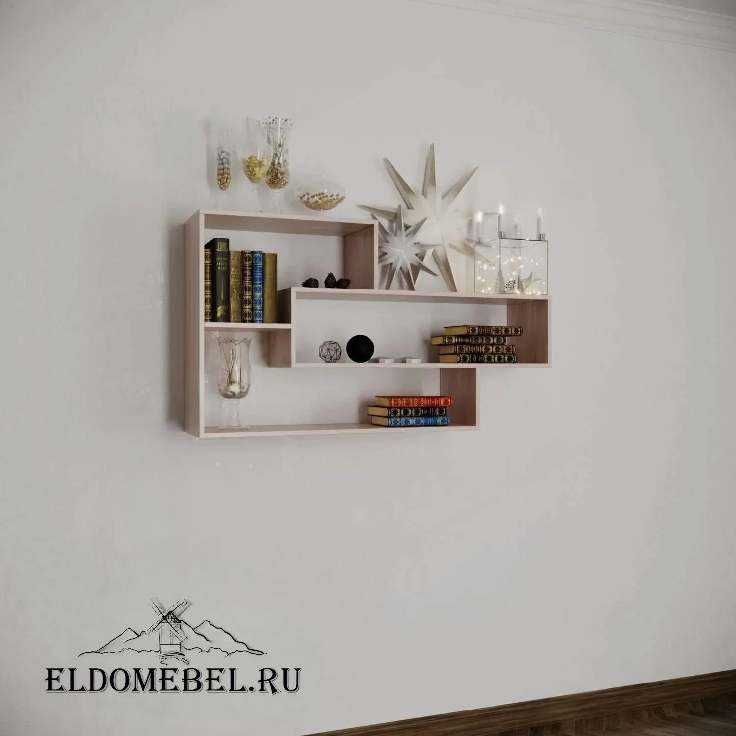 Книжные полки №23      цвет Стандарт шимо светлый