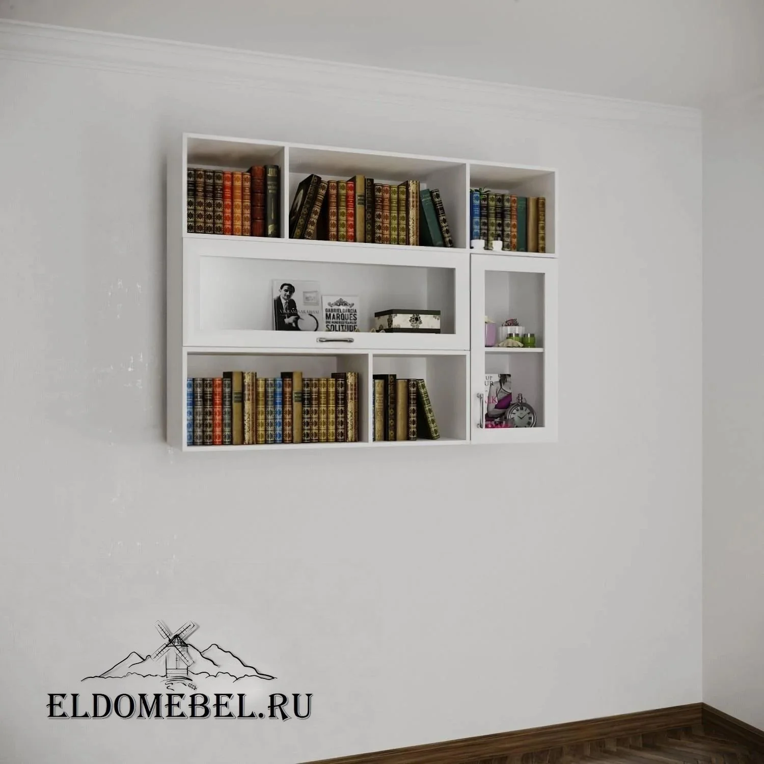 Книжные полки №12      цвет Стандарт белый