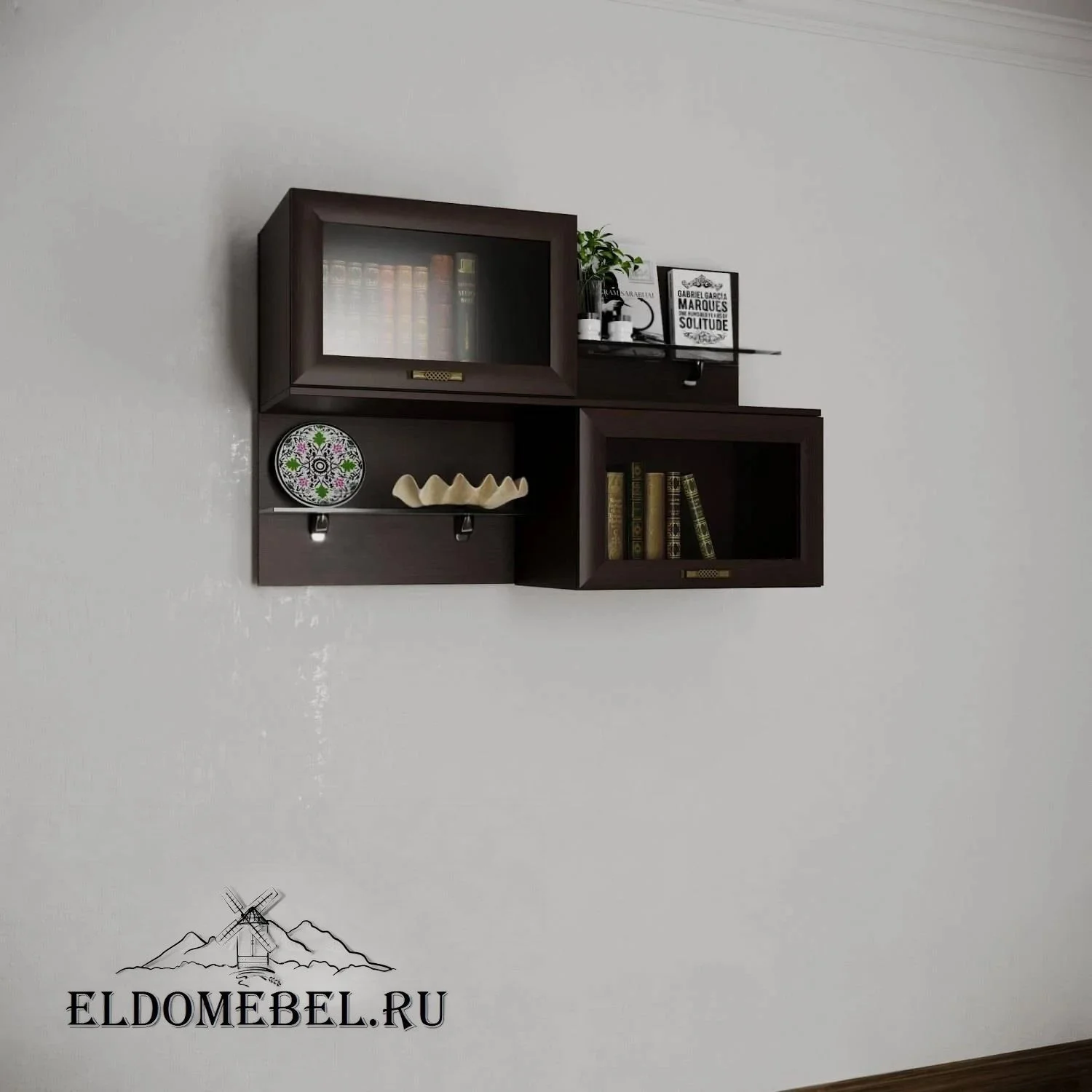 Книжные полки №11      цвет Стандарт венге