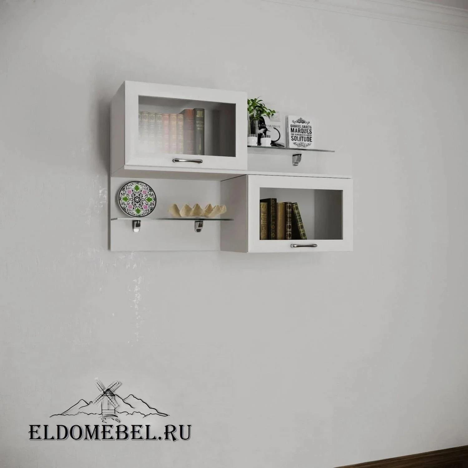 Книжные полки №11      цвет Стандарт белый