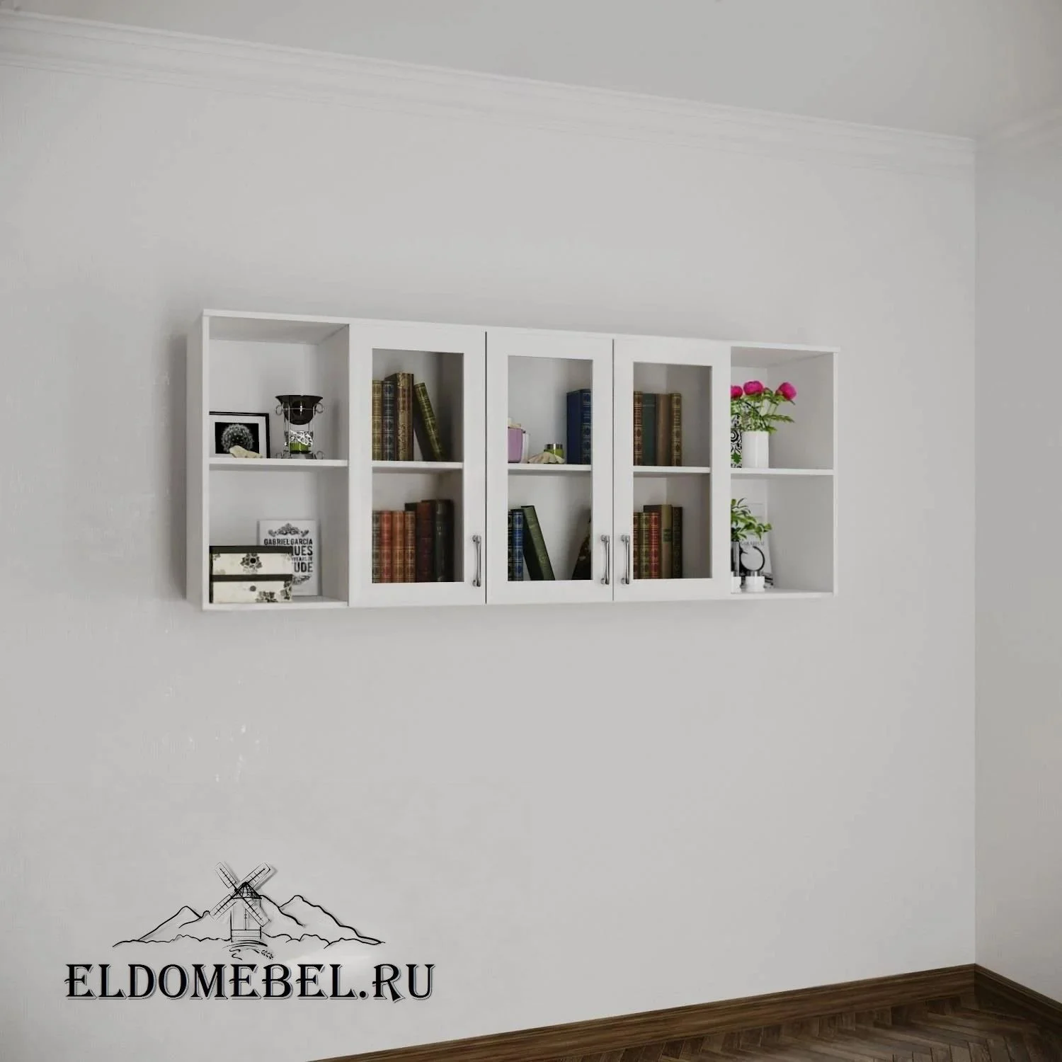 Книжные полки №9      цвет Стандарт белый