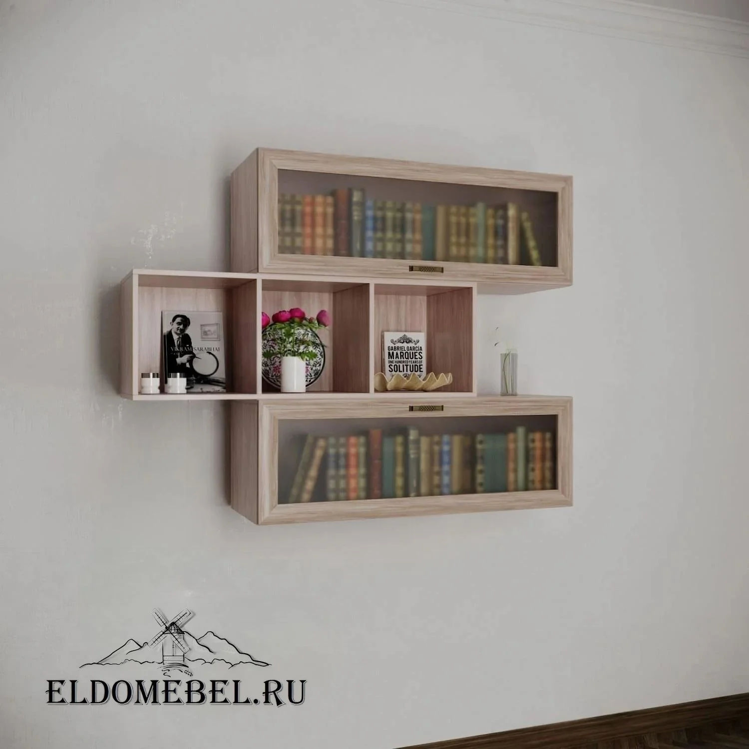 Книжные полки №6      цвет Стандарт шимо светлый