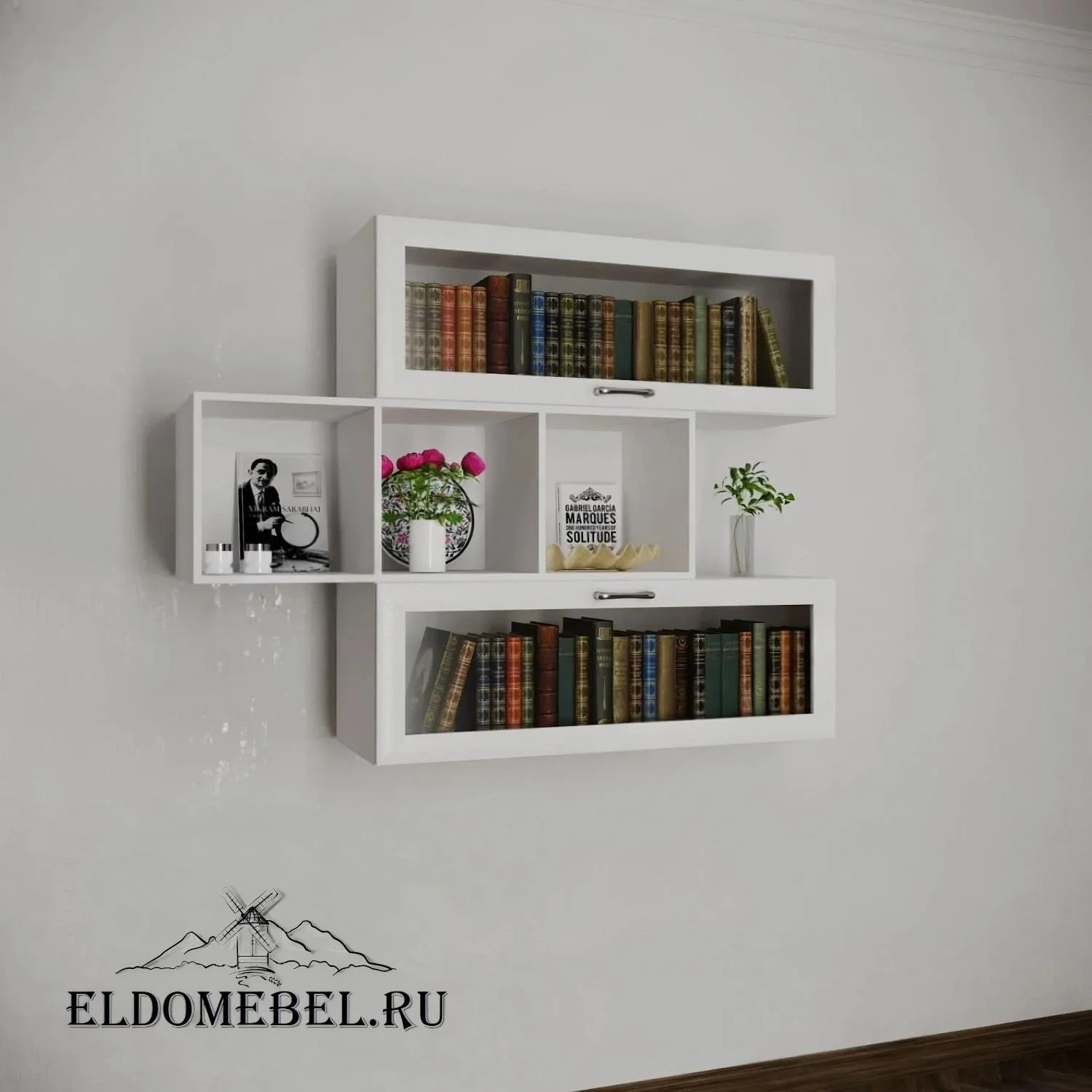 Книжные полки №6      цвет Стандарт белый