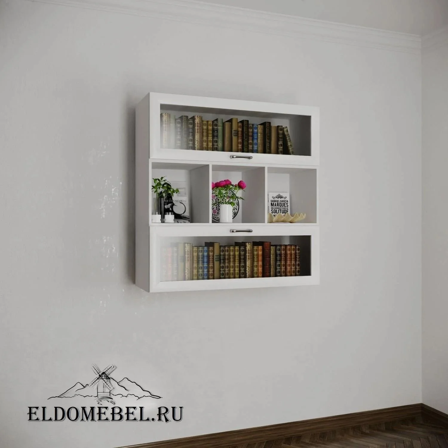 Книжные полки №5      цвет Стандарт белый