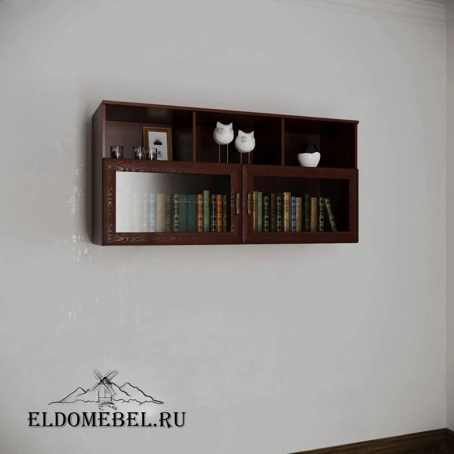 Книжные полки №2      цвет Стандарт итальянский орех