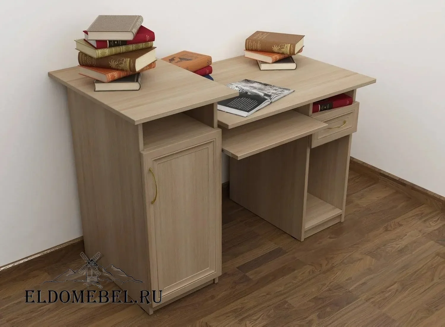 Компьютерный стол 10      цвет Стандарт шимо светлый