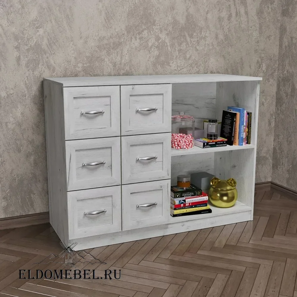 КОМОД 37      цвет Дуб крафт белый