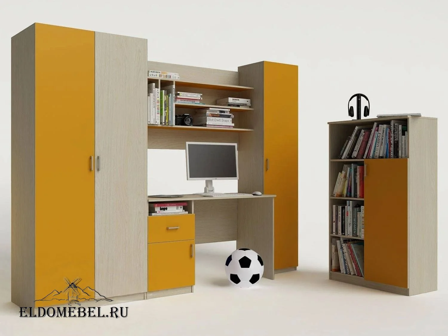 Детская стенка 16      цвет желтый