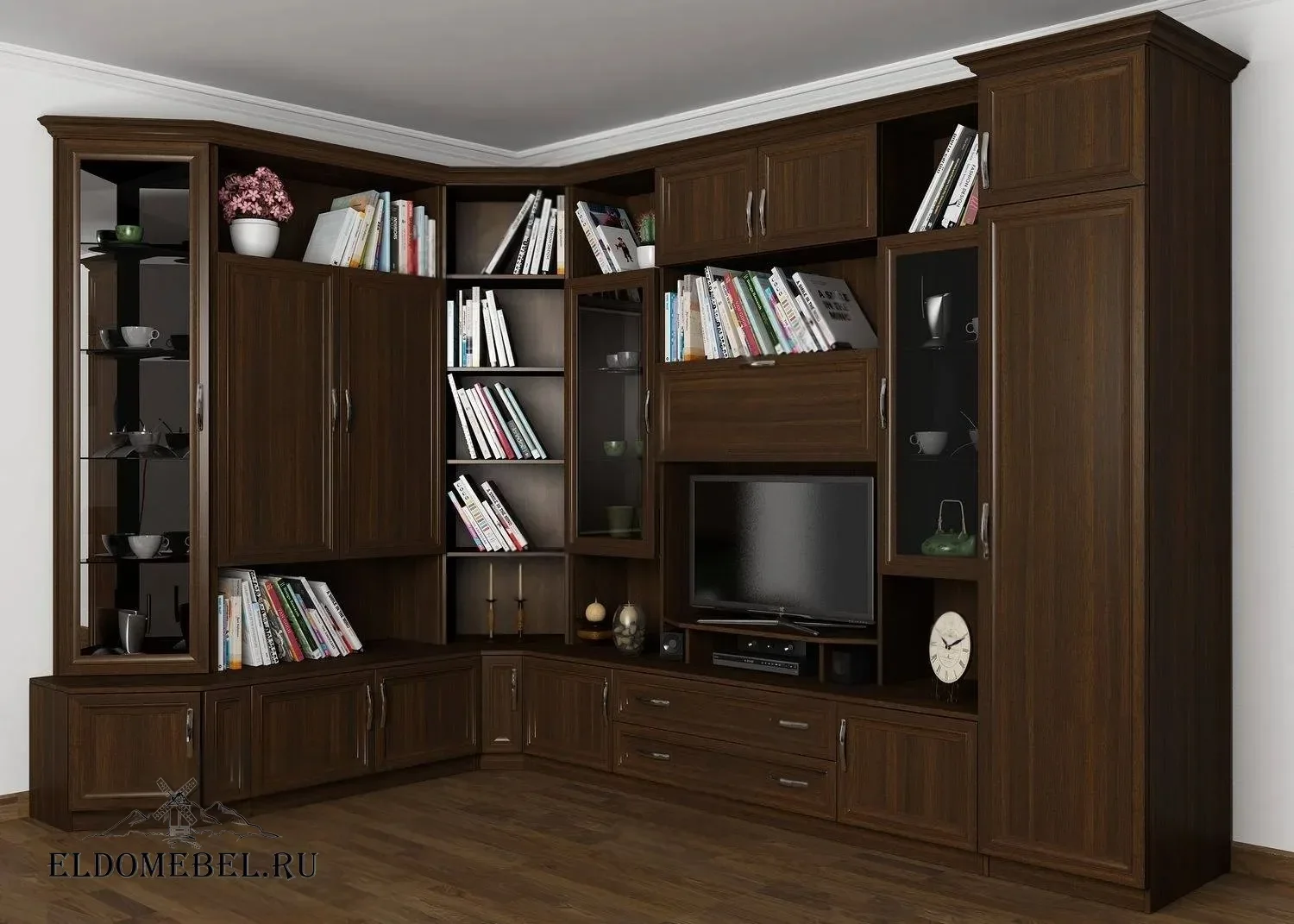 Стенка Аврора-60      цвет Стандарт венге