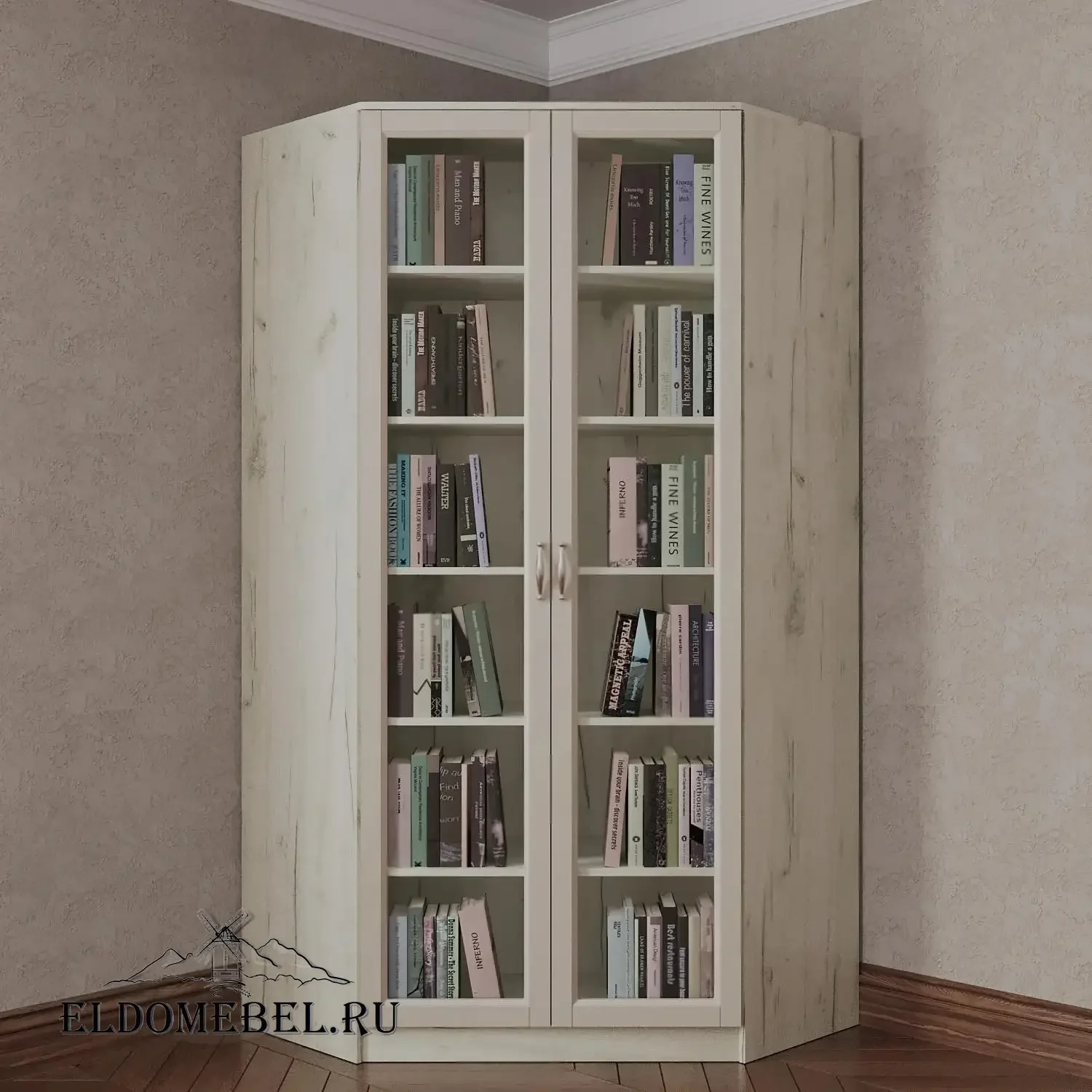 Книжный угловой №1      цвет Адамант гляссе
