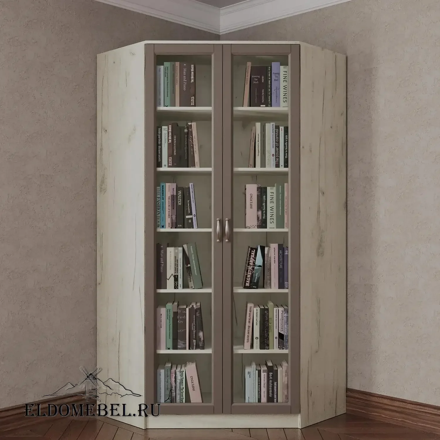 Книжный угловой №1      цвет Адамант тауп
