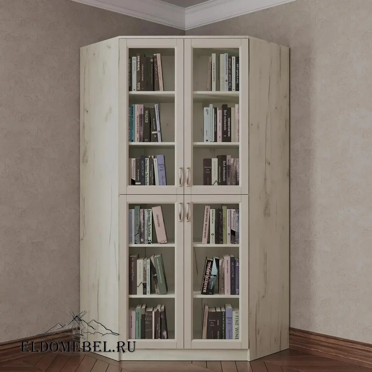 Книжный угловой №2      цвет Адамант гляссе