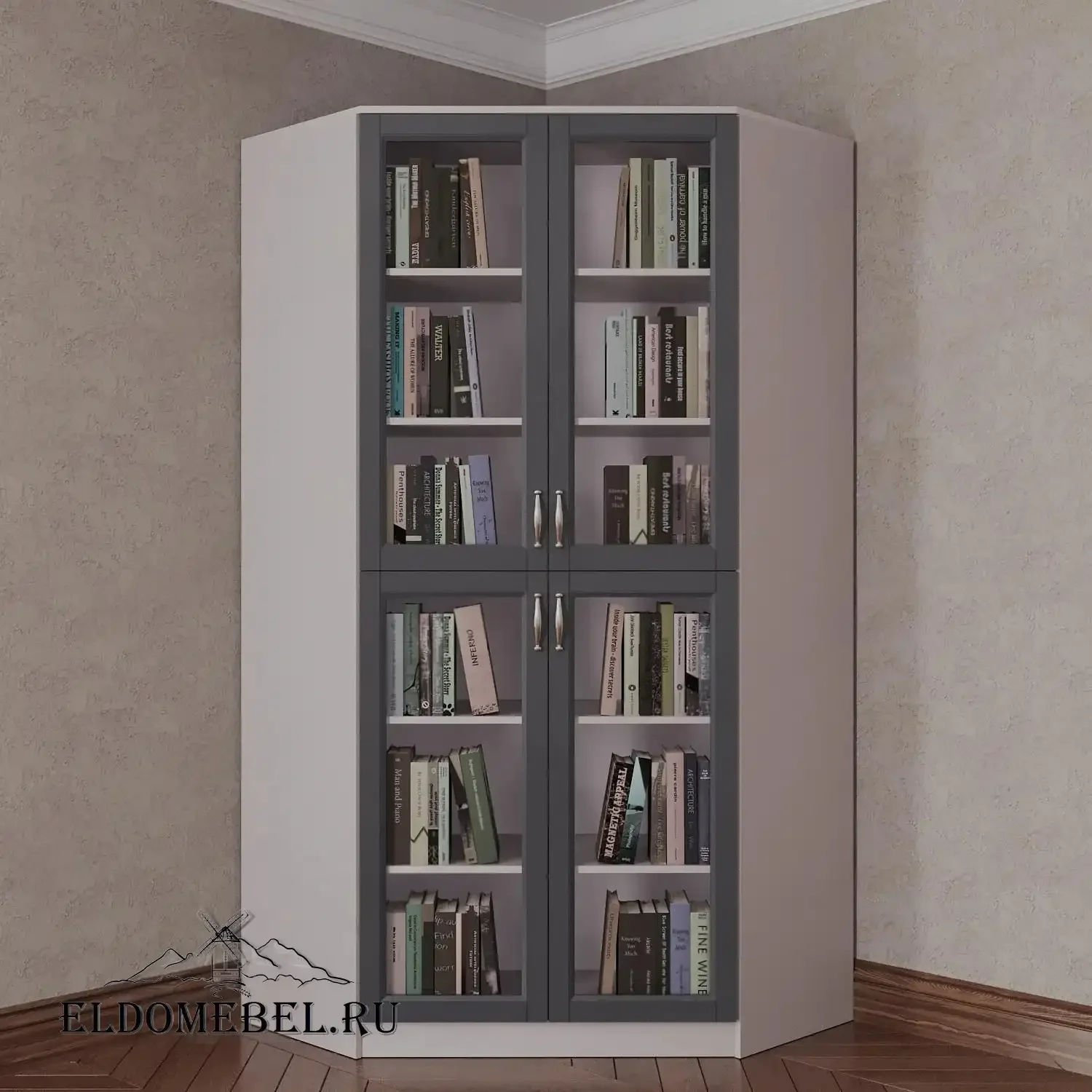 Книжный угловой №2      цвет Адамант графит
