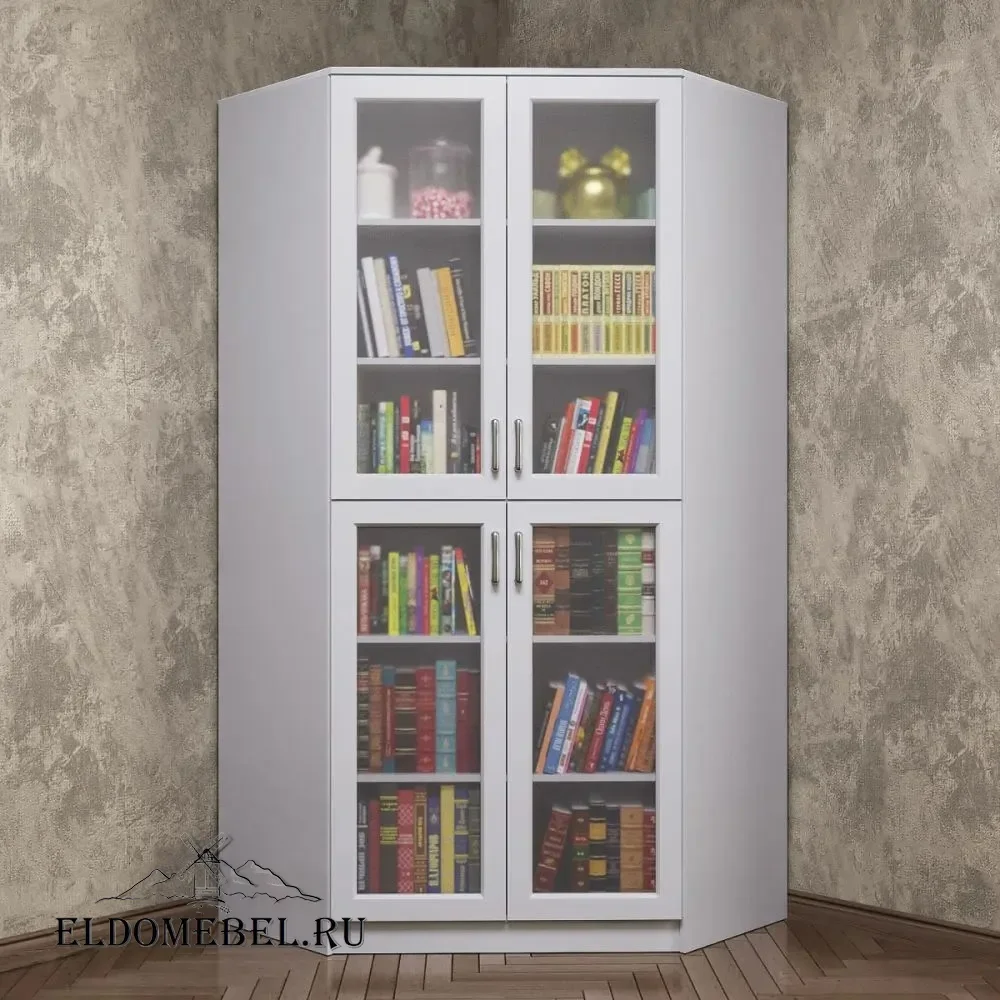 Книжный угловой №2      цвет Стандарт белый