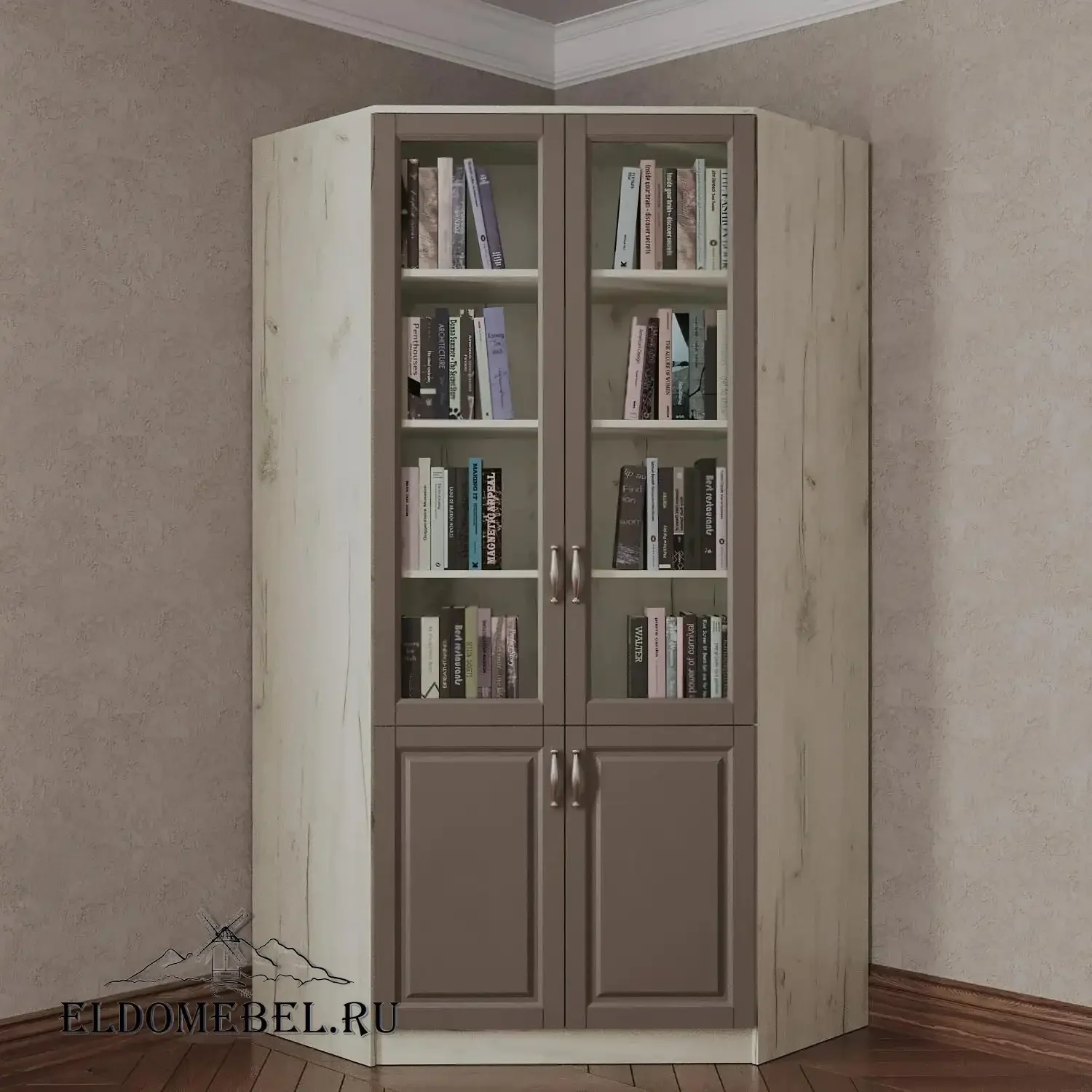 Книжный угловой №3      цвет Адамант тауп