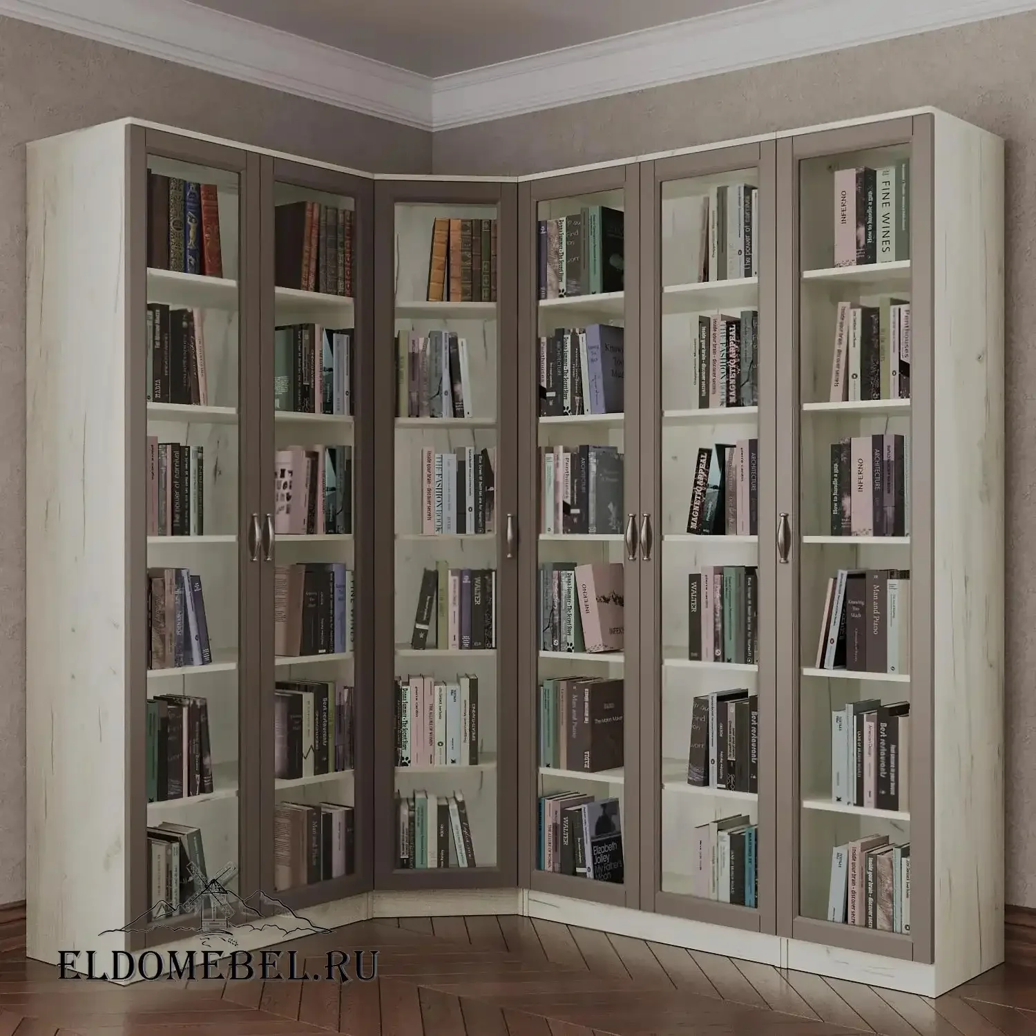 Книжный угловой №7      цвет Адамант тауп
