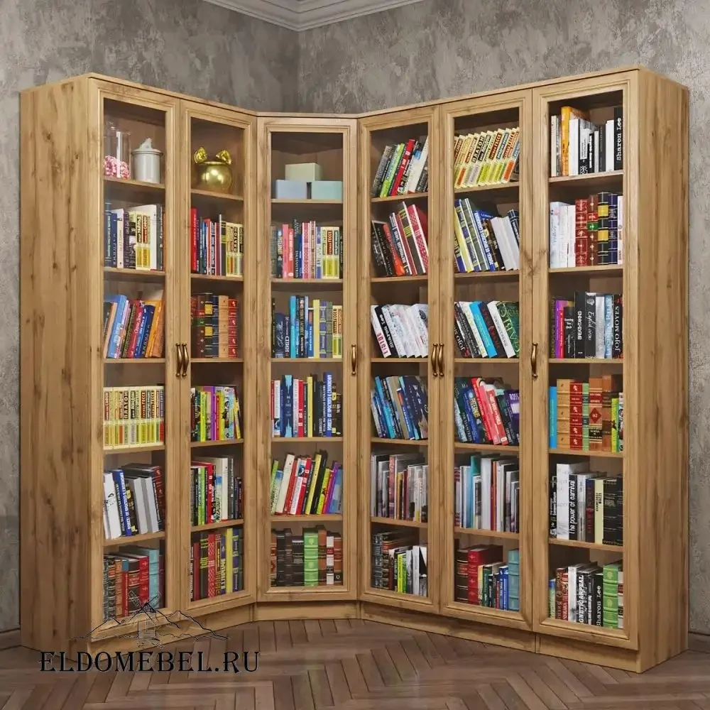 Книжный угловой №7      цвет Дуб крафт золотой