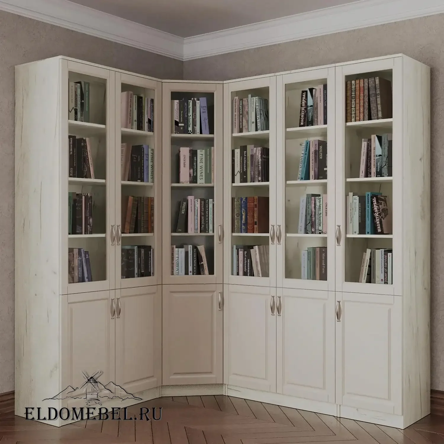 Книжный угловой №8      цвет Адамант гляссе