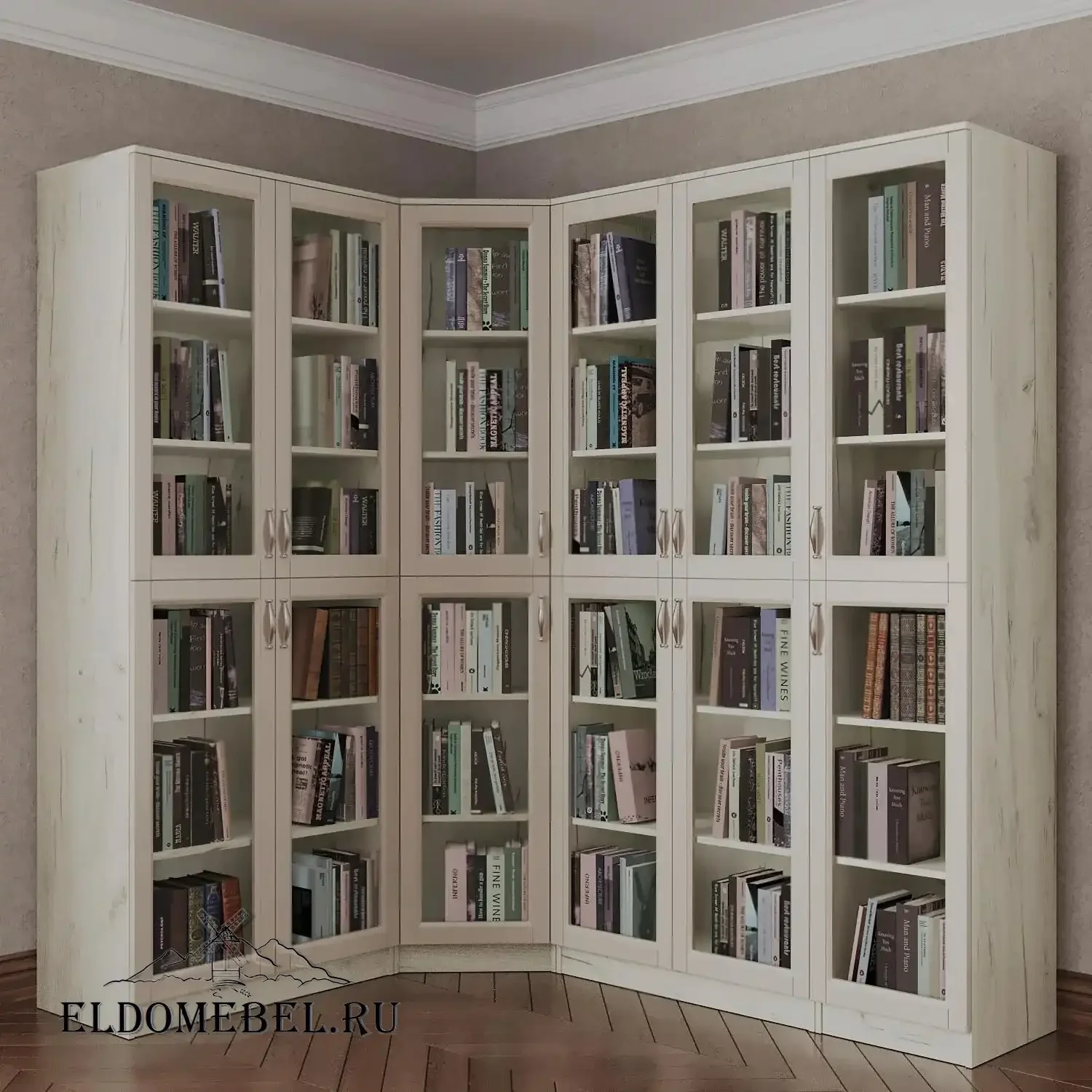 Книжный угловой №9      цвет Адамант гляссе