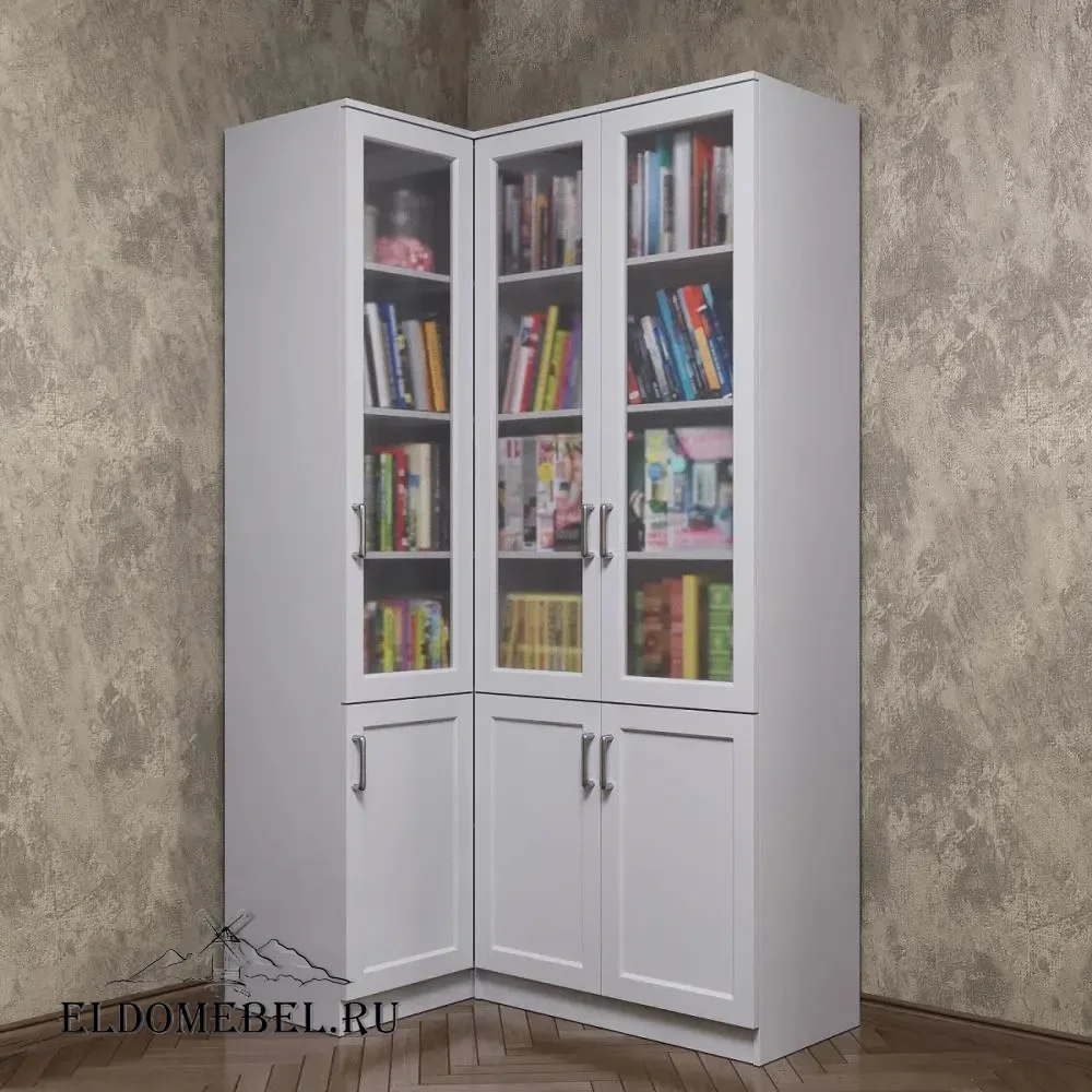 Угловой книжный №22      цвет Стандарт белый