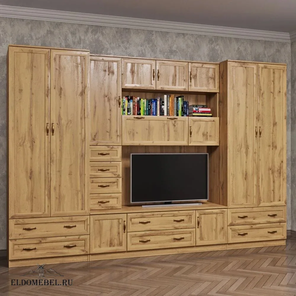 Стенка Мурсия-1/1      цвет Дуб крафт золотой