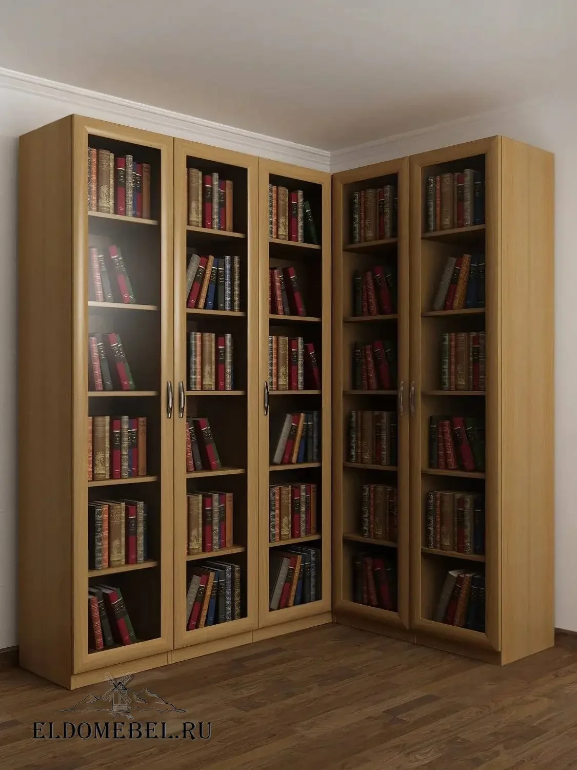 Угловой книжный №24      цвет Стандарт бук