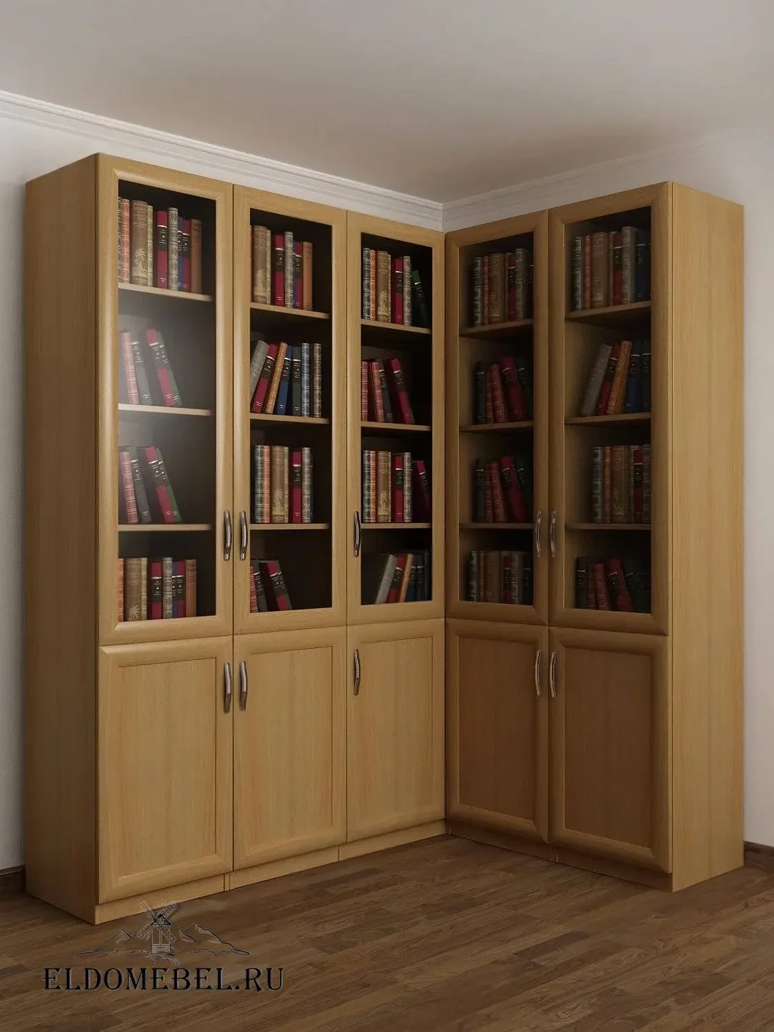 Угловой книжный №25      цвет Стандарт бук