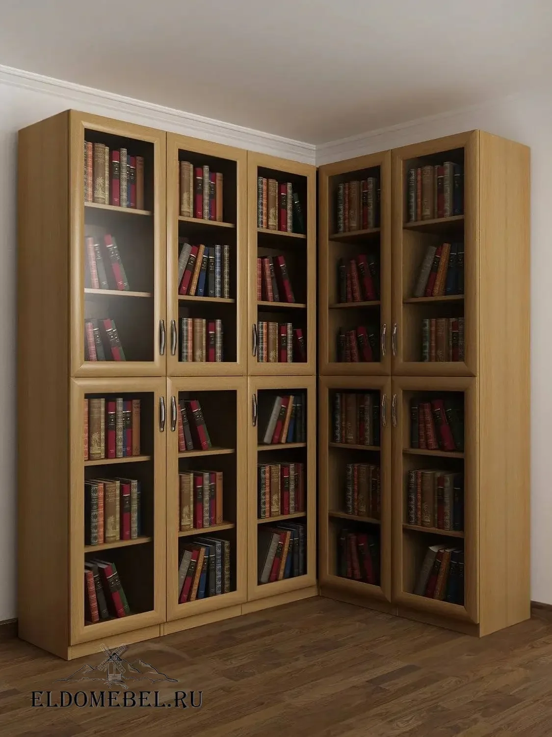 Угловой книжный №26      цвет Стандарт бук