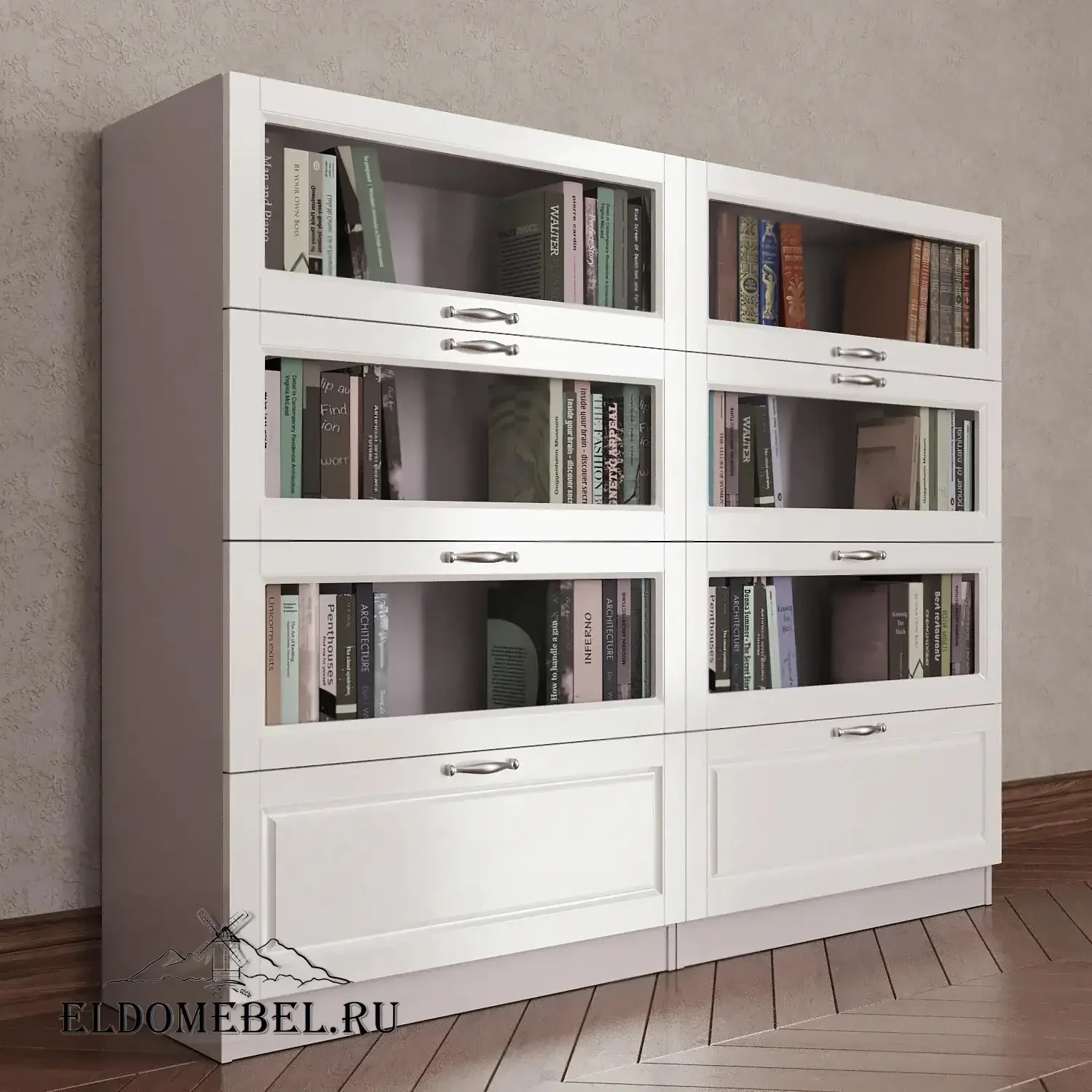 Библиотека №5      цвет Адамант белый глянец