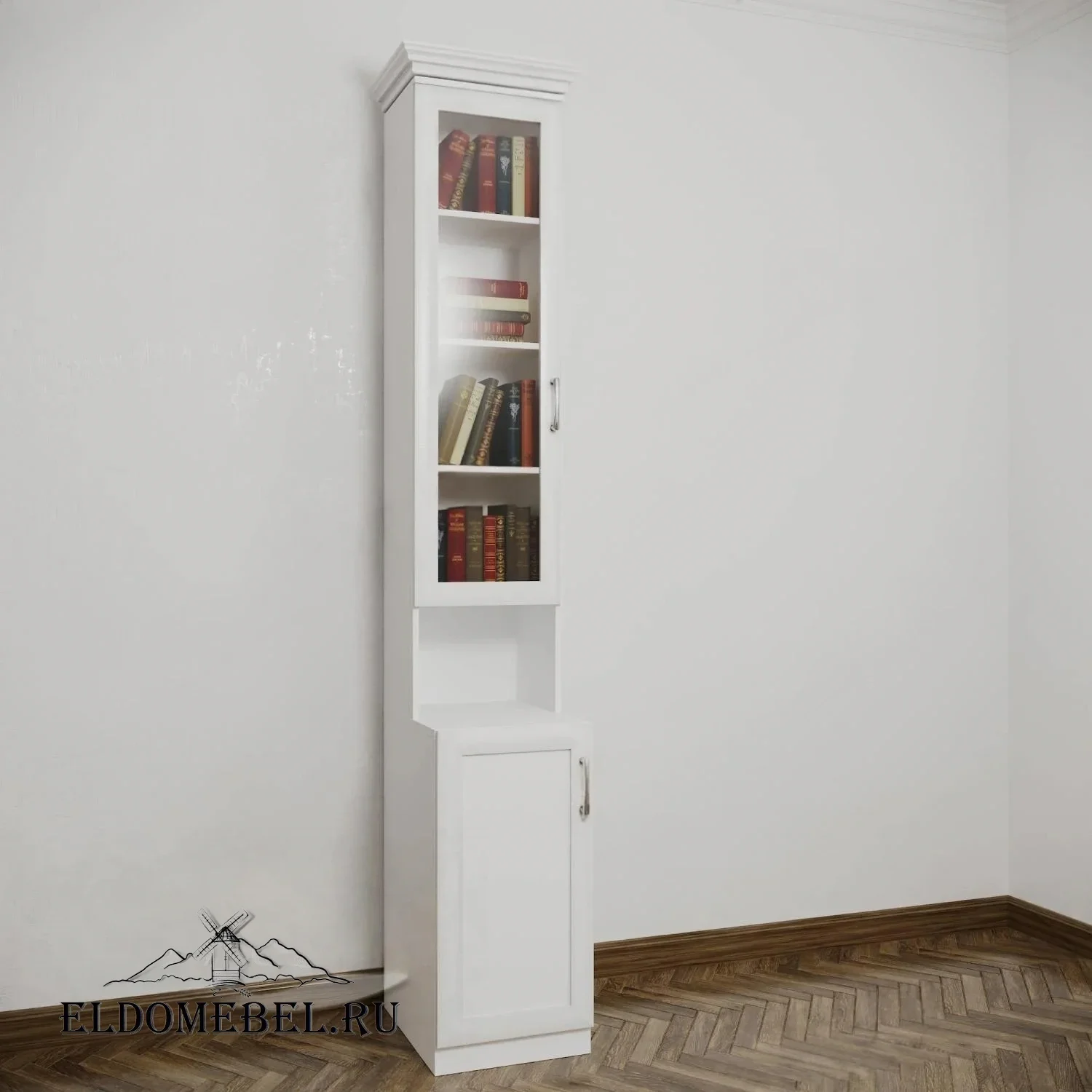 Книжный шкаф №21201      цвет Стандарт белый