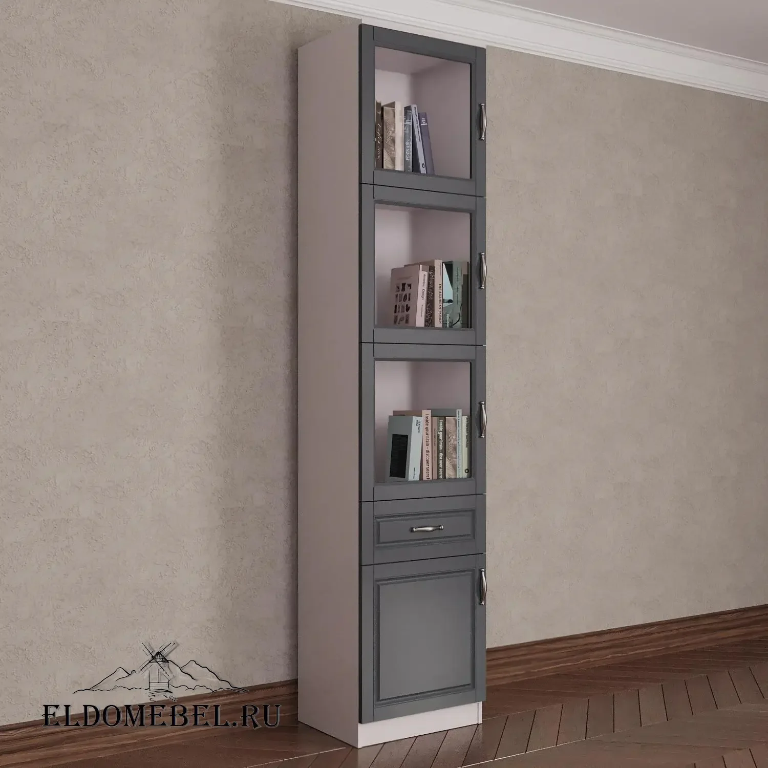 Библиотека №21202      цвет Адамант графит