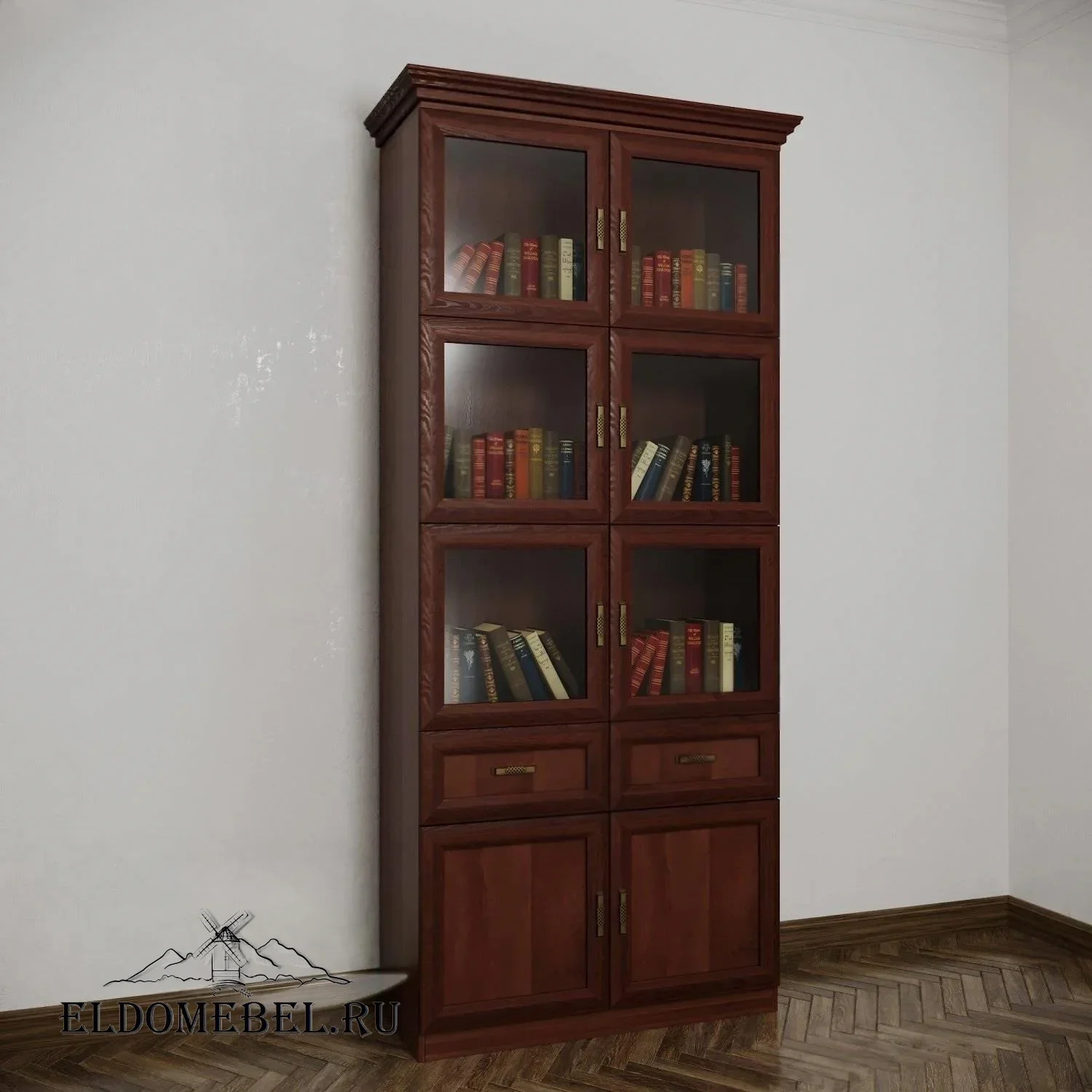 Библиотека №21205      цвет Стандарт итальянский орех