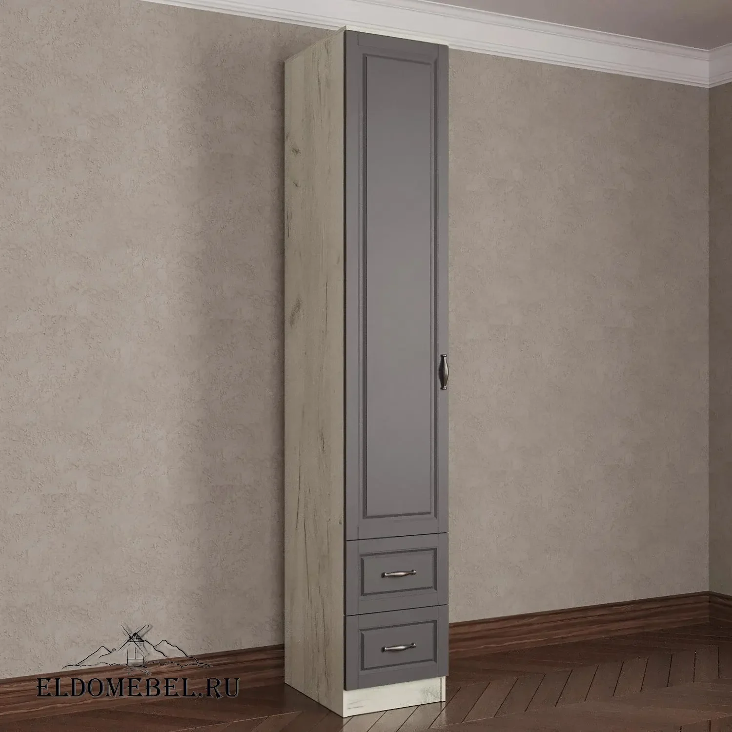 Шкаф 1/ 2      цвет Адамант серый