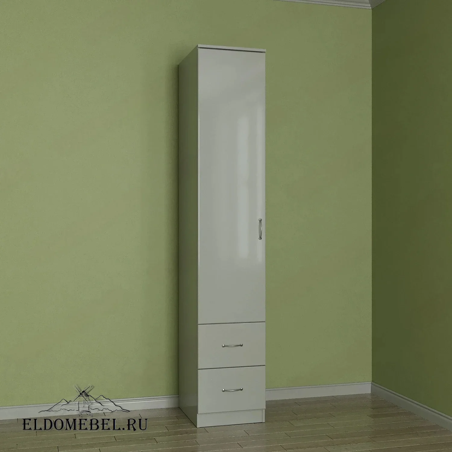 Шкаф 1/ 2      цвет Вена белый глянец