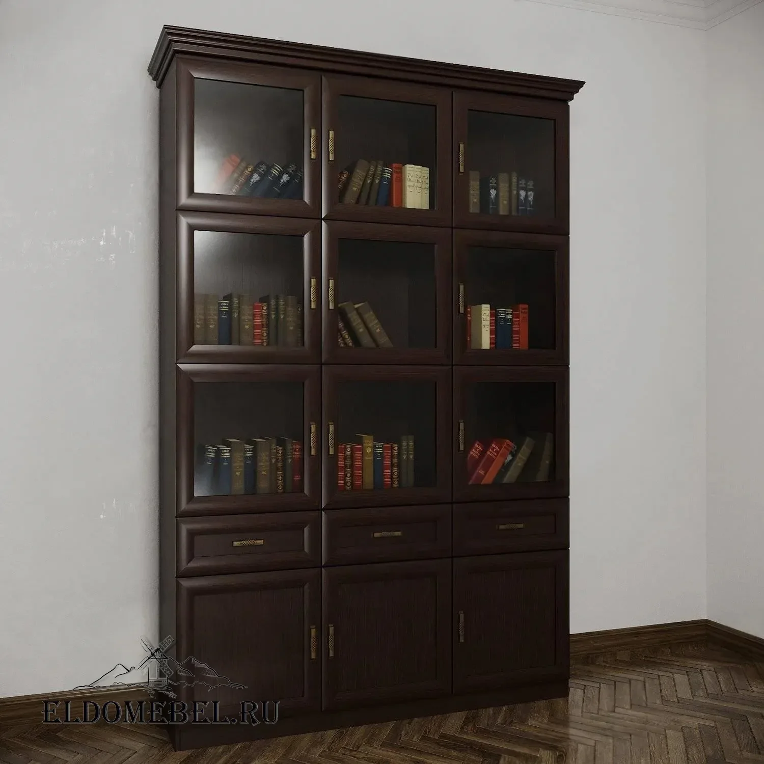 Библиотека №21208      цвет Стандарт венге
