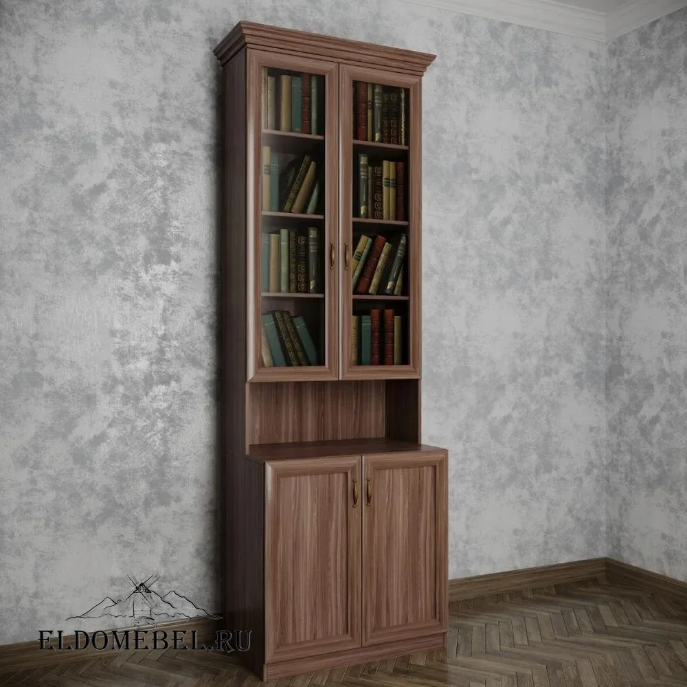 Книжный шкаф №21209      цвет Стандарт шимо темный