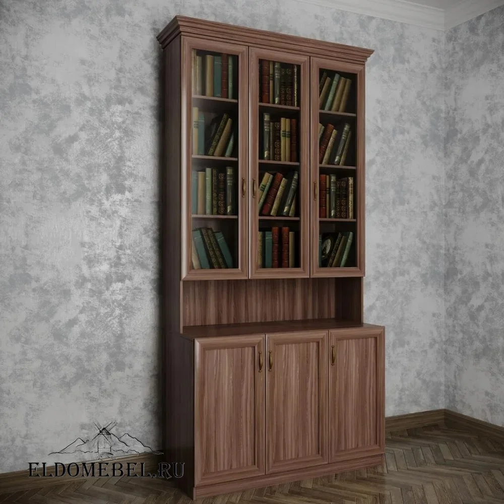 Книжный шкаф №21212      цвет Стандарт шимо темный