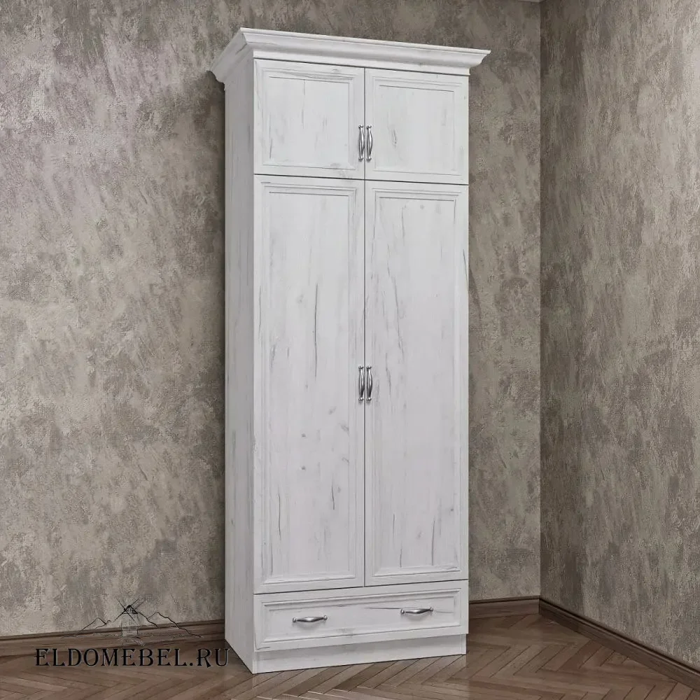 Шкаф с антресолью 2/ 3      цвет Дуб крафт белый
