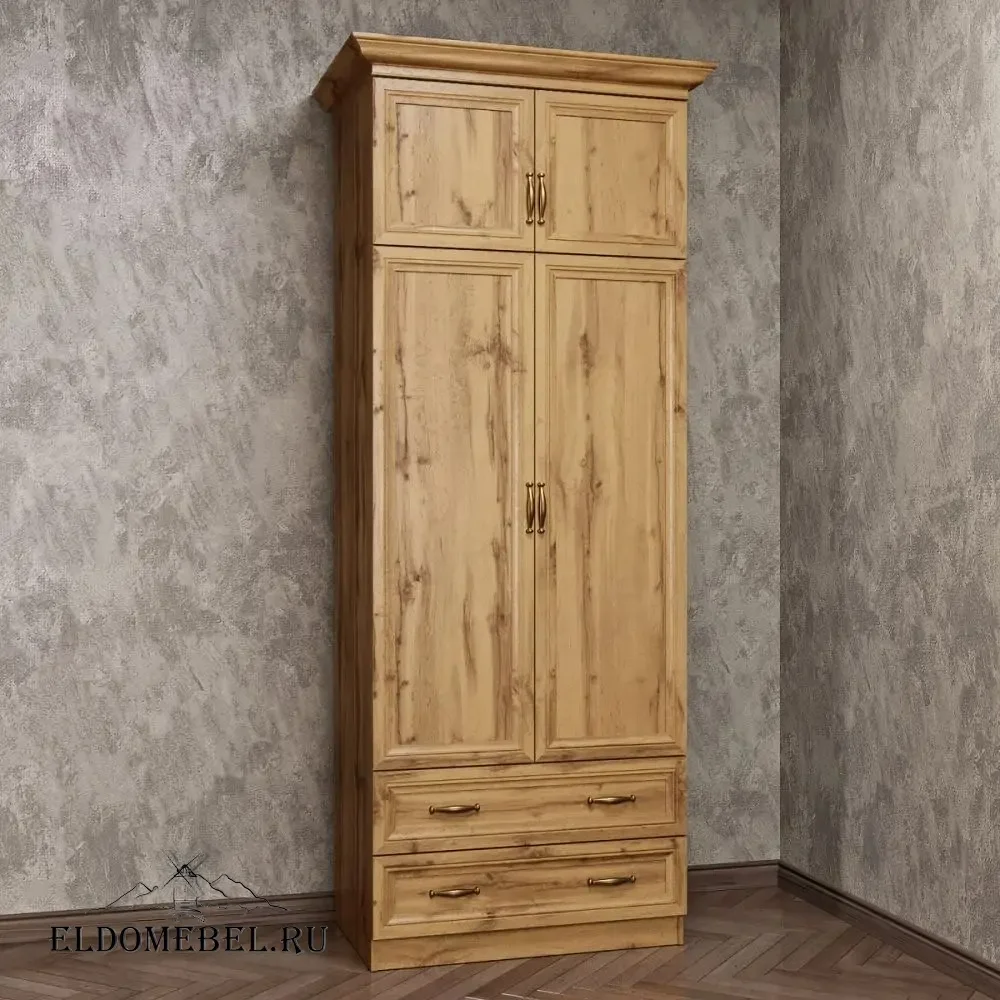 Шкаф с антресолью 2/ 3      цвет Дуб крафт золотой