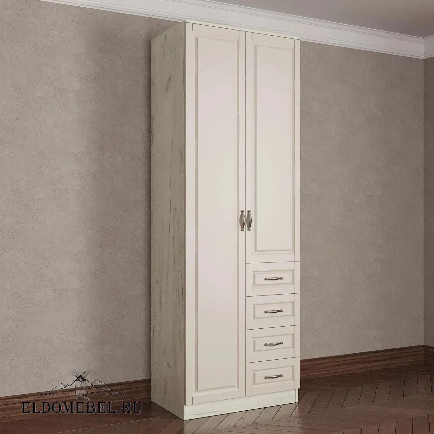 Шкаф 2/ 4      цвет Адамант гляссе