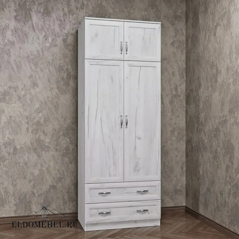 Шкаф с антресолью 2/ 4      цвет Дуб крафт белый