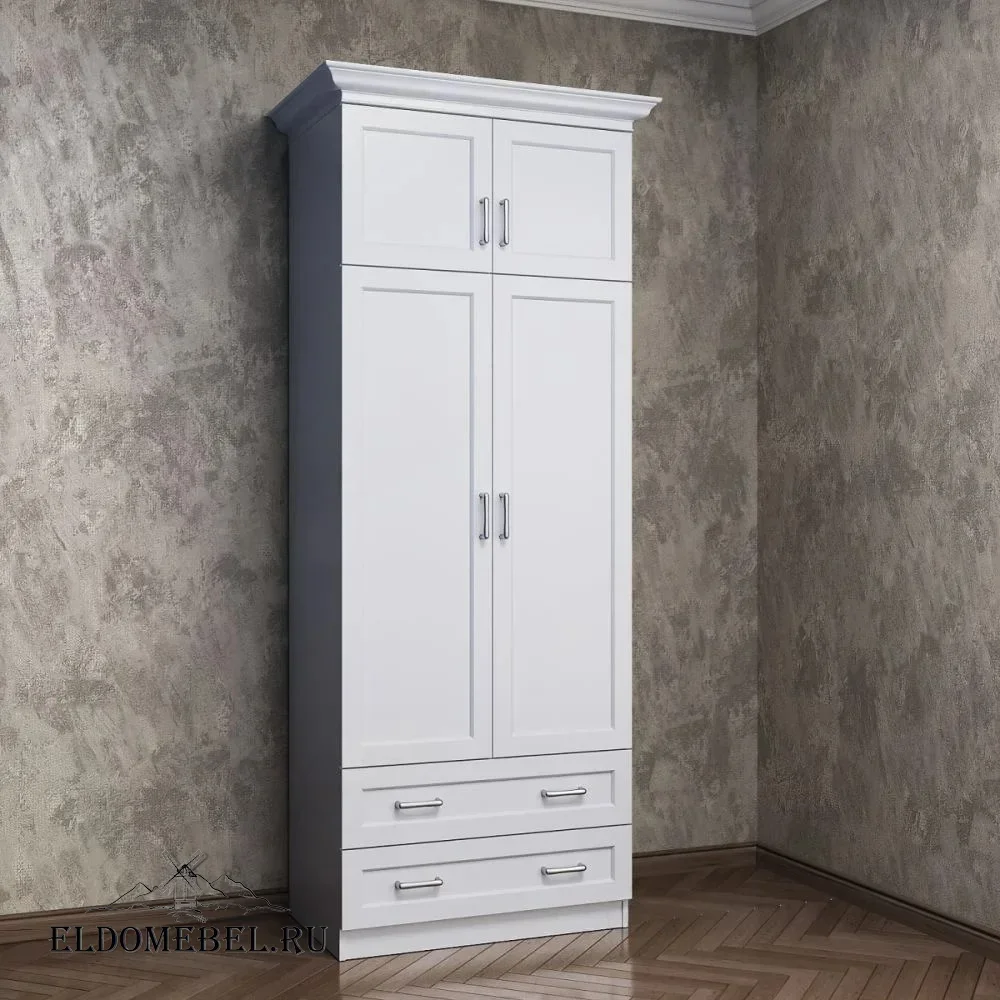 Шкаф с антресолью 2/ 4      цвет Стандарт белый