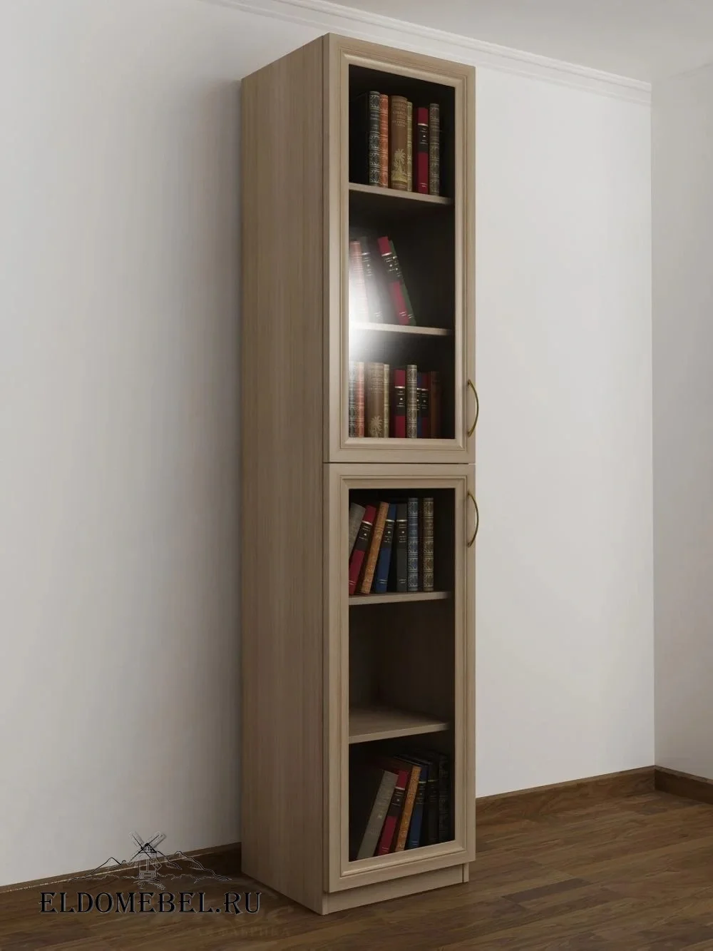 Книжный шкаф 1/2      цвет Стандарт шимо светлый
