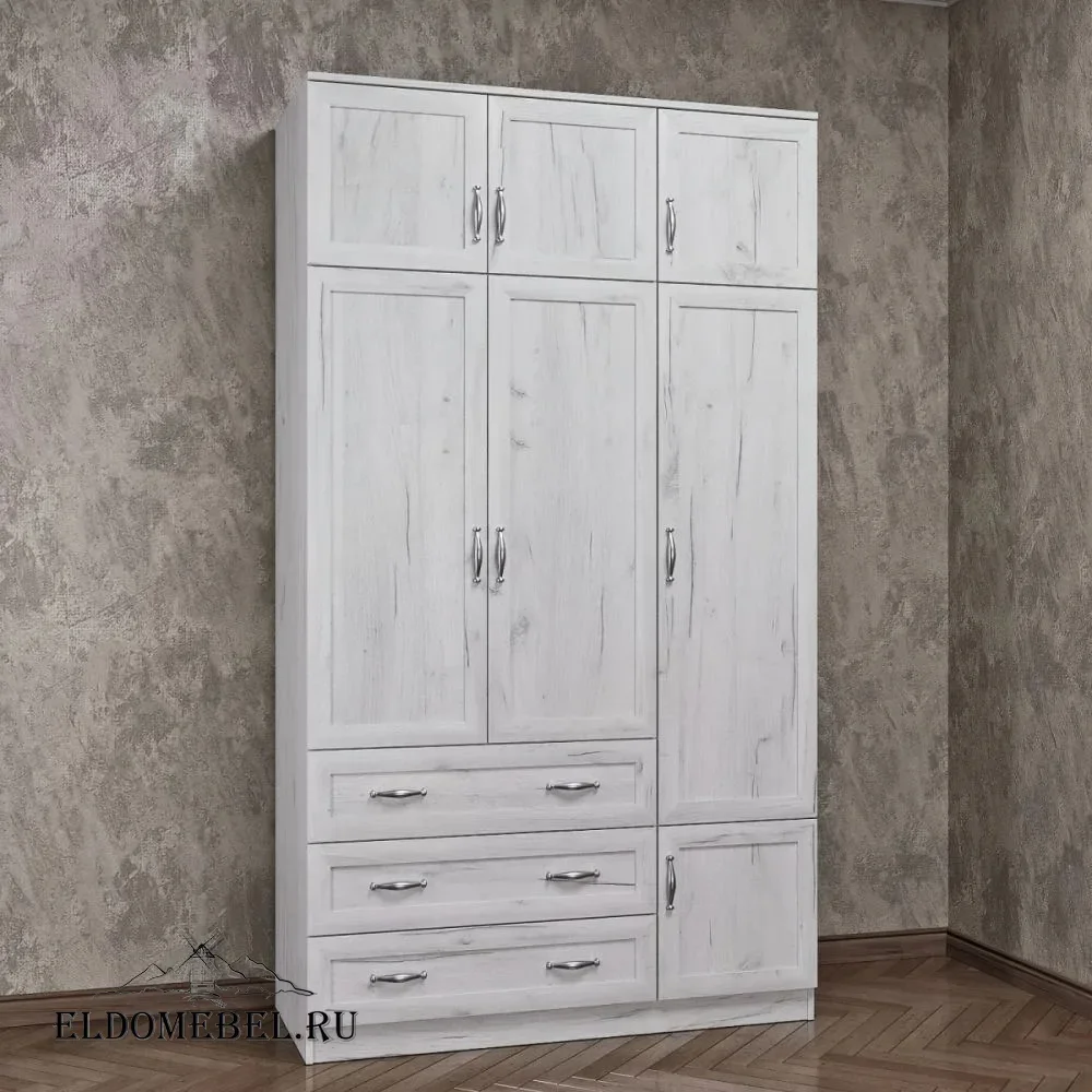 Шкаф с антресолью 3/ 7      цвет Дуб крафт белый