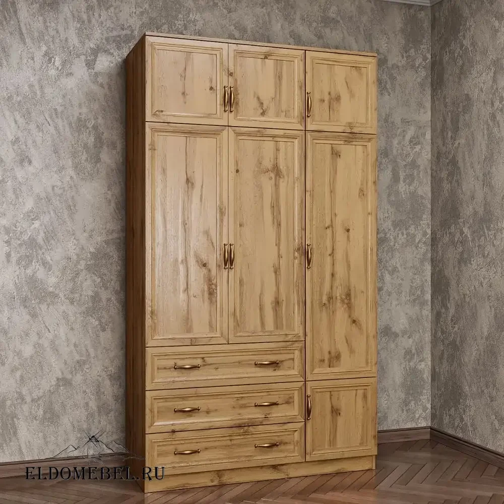 Шкаф с антресолью 3/ 7      цвет Дуб крафт золотой