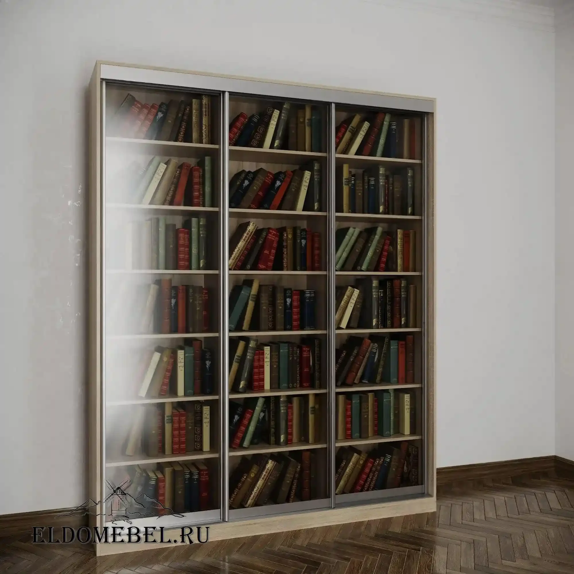 Книжный шкаф купе №2      цвет Стандарт дуб сонома