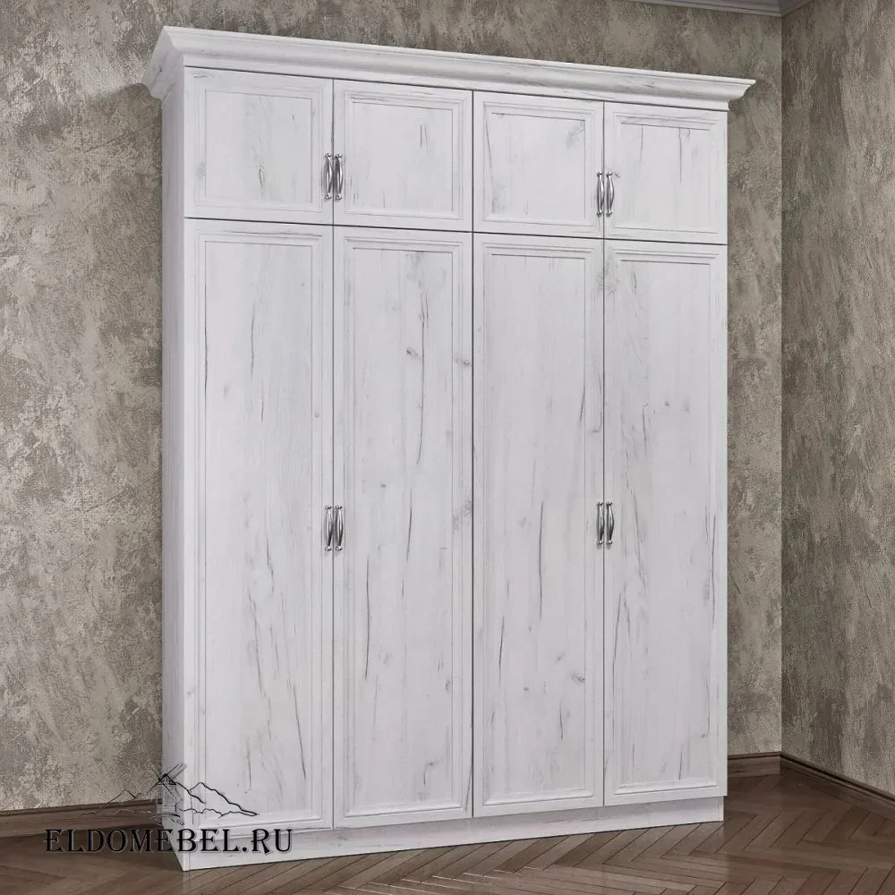 Шкаф с антресолью 4/ 8      цвет Дуб крафт белый